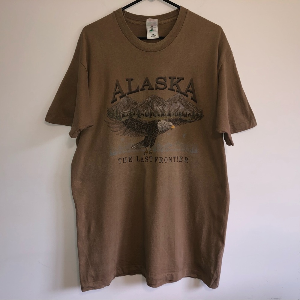 Vintage Single Stitch Tee Brown Alaska T-Shirt